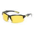 Polarized sports sunglasses with yellow lenses and black frames for cycling and driving - Black Frame Yellow Legs Yellow Lens Polarized