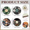 4er-Set Boho-Wanddeko aus Holz im Schallplatten-Design mit botanischen Motiven - Kreativer Schallplatten-Blumenstil (Y26Y90162_Q)