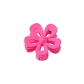 Detail of rose pink matte flower hair claw clip with a five-petal floral design - Hollow - Rose Red
