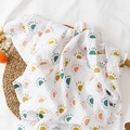 Muslin baby swaddle blanket featuring colorful semi-circle sun patterns on white cotton - White Multicolored Sun