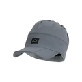 Foldable mid-grey sun visor cap with Sport patch for outdoor ponytail wear - Dark Gray