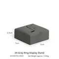 Grey microfiber ring display stand 5x5cm for jewelry storage and showcase - Grey Ring Base