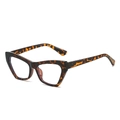 Retro leopard cat eye glasses frame for women with clear lenses and polished finish - Leopard Frame