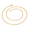 Minimalistische 18k vergulde titanium stalen kabelketting met karabijnsluiting - 3mm Gouden Ketting