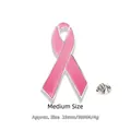 Broche ruban rose pour la sensibilisation au cancer du sein en alliage de 23mm sur 39mm - Moyen / Rose