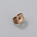 Single 18K gold-plated stainless steel butterfly earring back with a polished finish - Rose Gold