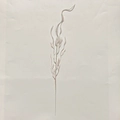 Close-up of a 45cm glittery pink decorative branch for Christmas tree floral arrangements - White
