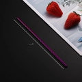 21.5cm purple matte stainless steel straight straw for coffee and tea on dark background - Purple (Straight) 6*215mm