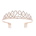 Tiara di compleanno oro rosa con strass bianchi e dettaglio con numero 29 - 29 anni