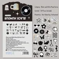 Set of 30 waterproof black and white Y2K style stickers featuring cats and retro motifs - XCC029 Black White Mood - 30 Sheets/Pack