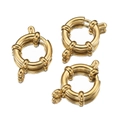 Three pieces of gold vacuum-plated stainless steel spring ring clasps for DIY jewelry - 10mm / Gold