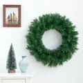 60cm künstlicher grüner Weihnachtskranz 1kg für festliche Wanddekoration - 60cm Vollständig Gewaschener Blattkranz