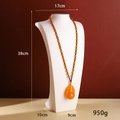 White resin portrait model necklace display stand with detailed size and weight specs - Extra Large Neck Model (12)