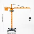 Orange crane cake topper toy model 39.2cm height with black base and crane hook - Extra Large Orange Tower Crane