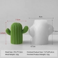 Cactus shaped silicone mold for succulent candles with 9x4.7x7.5cm dimensions - Large Cactus H-0312