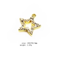 Gold star pendant with inlaid cubic zirconia for bracelets and necklaces - Zircon Star (4#)