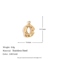 Irregular Small Hollow Geometric Pendant - Gold