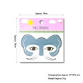 Blue elephant cartoon face stickers for Halloween kids party props 19x19cm size - Elephant Face Stickers