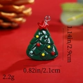 Macro view of Christmas tree resin pendant showing 2.9cm height and 2.1cm width details - Christmas Tree with Star Top and Red Star