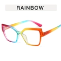 Montatura per occhiali cat-eye sfumata arcobaleno con cerniere a molla da donna - Arcobaleno