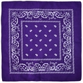 Bandana en coton à motif paisley violet avec détails blancs classiques sur fond blanc - Bandana 54*54cm / Bandana 100% Coton 11# Violet Foncé