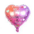 Ballon en forme de cœur dégradé avec message Happy Valentine's Day imprimé - Style Cœur Dégradé Rouge-Violet