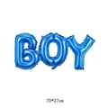 Blue BOY letter foil balloon for baby boy birthday decoration, size 70x27cm - Joint BOY / Blue