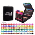 Lot de 120 feutres à double pointe pour enfants dans une trousse de transport noire - 120 Couleurs Corps Noir avec Sac CD