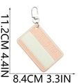 Dimensioni dell'etichetta bagaglio rosa a stella marina con ricamo Hello I'm - N. 1 Targhetta Rosa Bianco