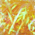 Iridescent golden shredded raffia paper for gift box decoration and festive packaging - 50g/Pack / 3mm Holographic Yellow
