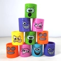 Mini colorful rainbow spring toys with funny emoji faces and vibrant plastic coils - Funny Expressions