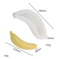Banana shape silicone mold for candle making including detailed size and weight specs - C7 Large Single Banana