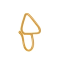 Minimalistischer goldener Nasenclip aus Kupfer mit geometrischem Dreieck auf weißem Grund - Goldener Geometrischer Dreieckstil (X413)