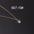 Zircon mini fruit peach pendant necklace with gold chain for women's fashion jewelry - Pink Heart Strawberry Style (607-10#)