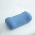 Ergonomic memory foam lumbar pillow in navy blue with a breathable knitted cover - Ice Silk-Dark Blue (Standard-No Liner)