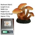 Miniature orange resin mushroom figurine with moss base for fairy garden, 4.5cm height - Mushroom Style E