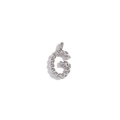 Silver twisted rope letter G pendant charm made of minimalist stainless steel - Steel-Letter G