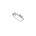 Silberner rechteckiger Edelstahl-Anhänger 6mm x 18mm für DIY Schmuckherstellung - Quadratisch 18mm