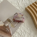 Elegant purple marble acetate hair claw clip with a glossy tortoise shell finish - Phantom Purple