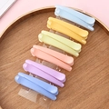 Colorful plastic duckbill hair clips set in pastel shades for styling and makeup use - 3# 9.5cm Large Candy Colors
