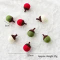 Christmas wool felt acorn garland in red, green, and white for festive tree decoration - Large / 120cm / Red Green White