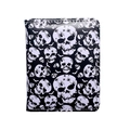 Kurze Bifold-Geldbörse mit schwarz-weißem Spinnen-Totenkopf-Druck im Gothic-Halloween-Stil - Spinne und Totenkopf Kurz