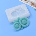Lot de trois moules en silicone tournesol pour la pâtisserie et le savon artisanal - Moyen