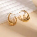 Gold Modern Streamline Earrings ZJGE0895