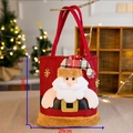 20cm Santa Claus burlap Christmas gift bag with plush trim and festive 3D details - Burlap Handbag Santa Claus
