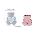 Stampo in silicone per ciondoli a orsetto a cuore con misure dettagliate - Orso Cuore Sabbie Mobili