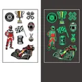 Racing car glow in the dark temporary tattoos for kids featuring Formula 1 patterns - Racing Glow Style (WS-K236)