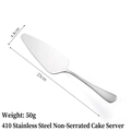 Pelle à gâteau en acier inoxydable 410 poli, couleur argent, taille 23cm x 4,8cm - Pelle à Gâteau Lisse en Acier Inoxydable 410