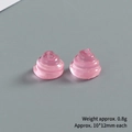 Breloques en résine rose translucide de 10x12mm pour décor de paysage miniature DIY - Rose Lumineux