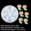 Stampo in silicone a 6 cavità di loto per decorazioni in resina epossidica fatta a mano - 6# (B1014/Loto) / Trasparente